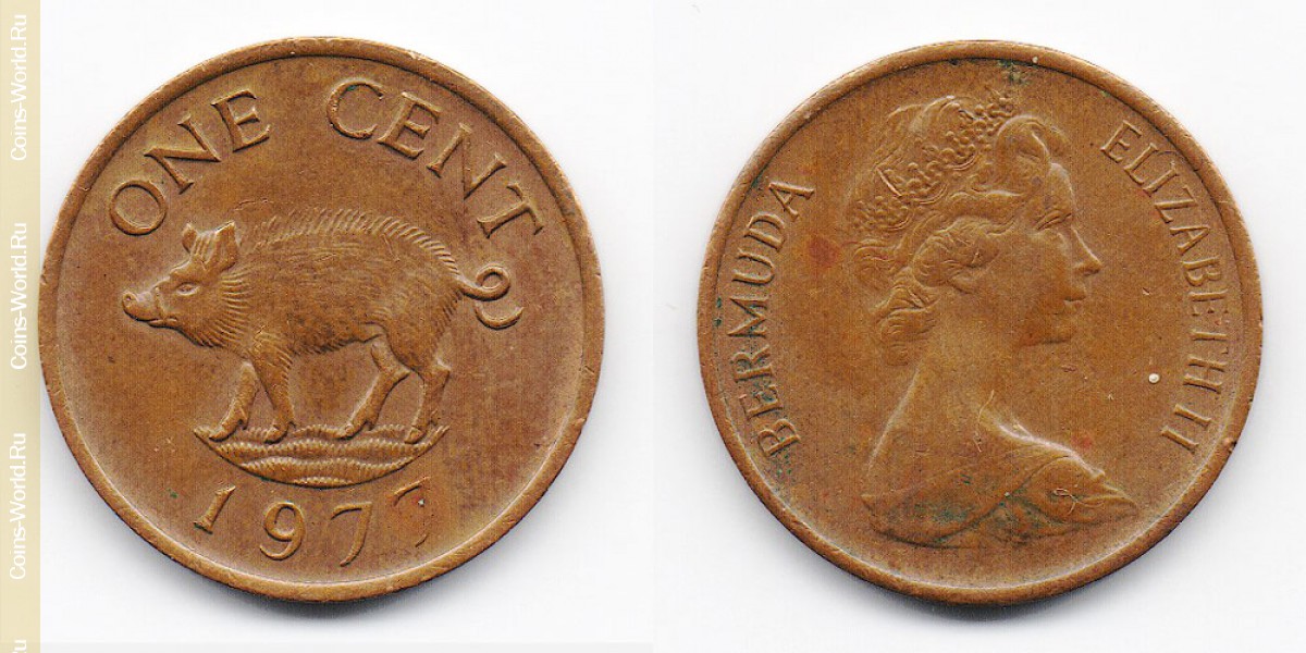 1 centavo 1977 Bermudas