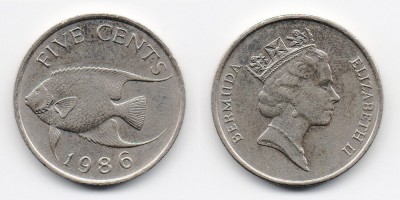 5 центов 1986 года