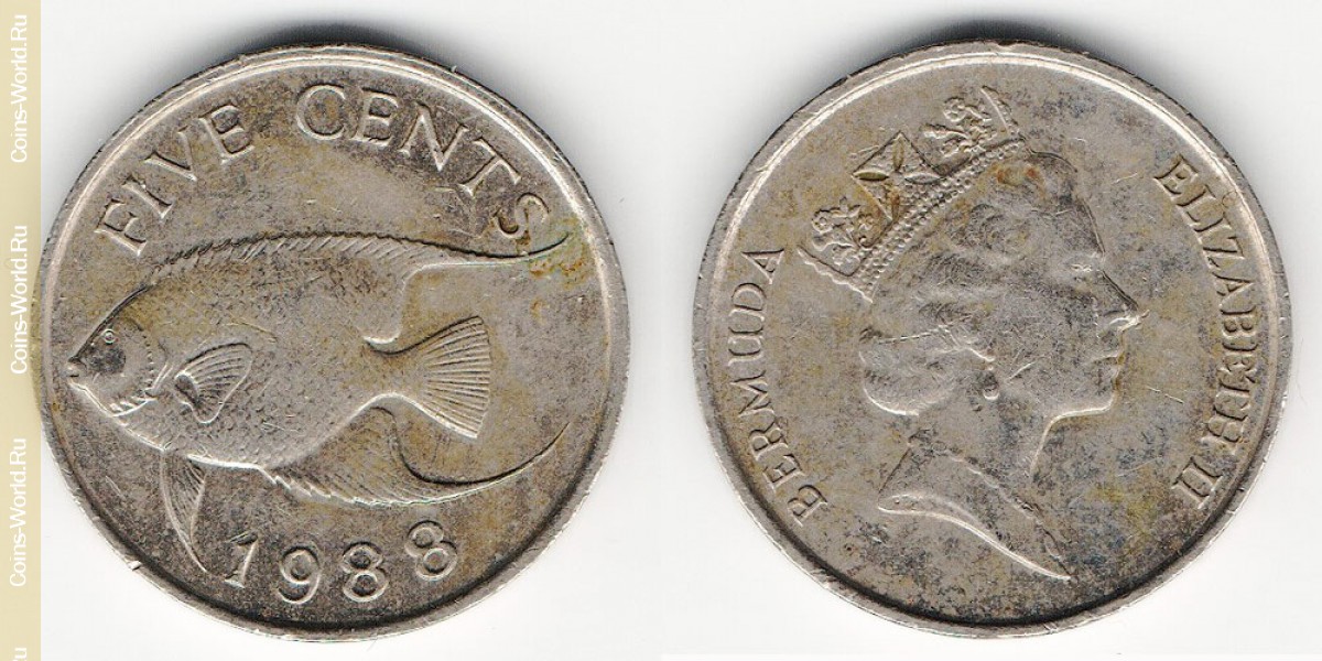 5 cêntimos  1988 Bermuda