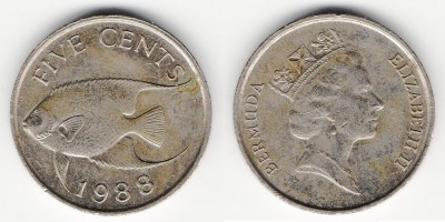 5 центов 1988 года