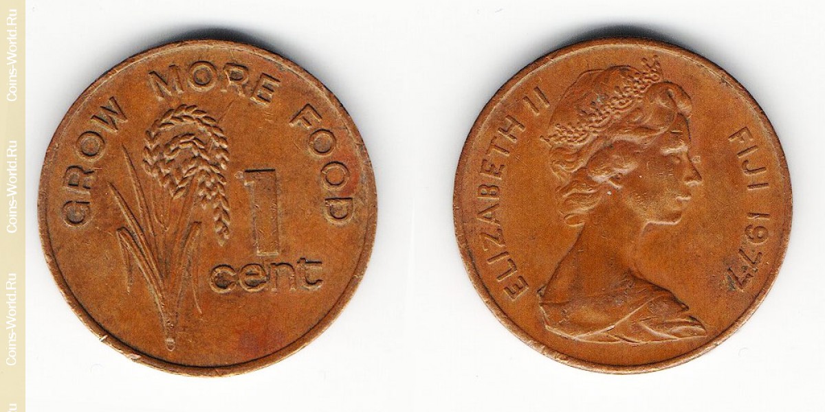 1 cêntimo  1977, Fiji