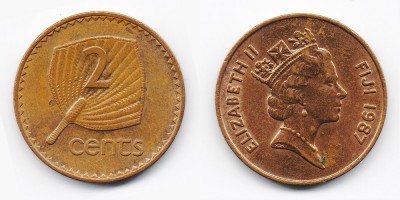 2 цента 1987 года