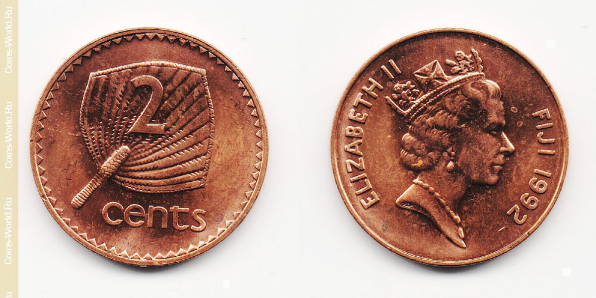 2 centavos  1992, fiji
