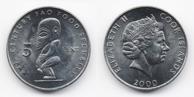 5 центов 2000 года