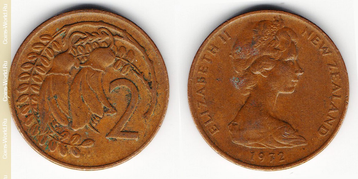 2 centavos 1972, Nueva zelanda