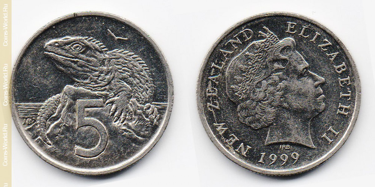 5 центов 1999 года Новая Зеландия