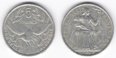 5 франков 1986 года