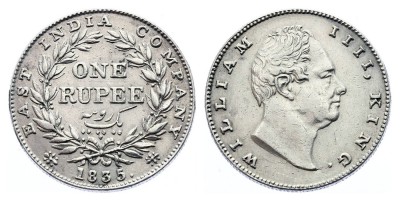 1 rúpia 1835