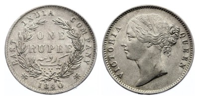 1 рупия 1840 года