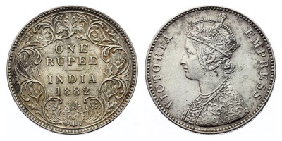 1 рупия 1882 года