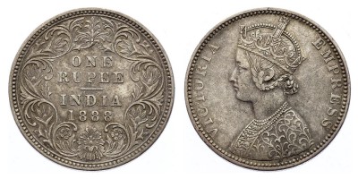 1 рупия 1888 года