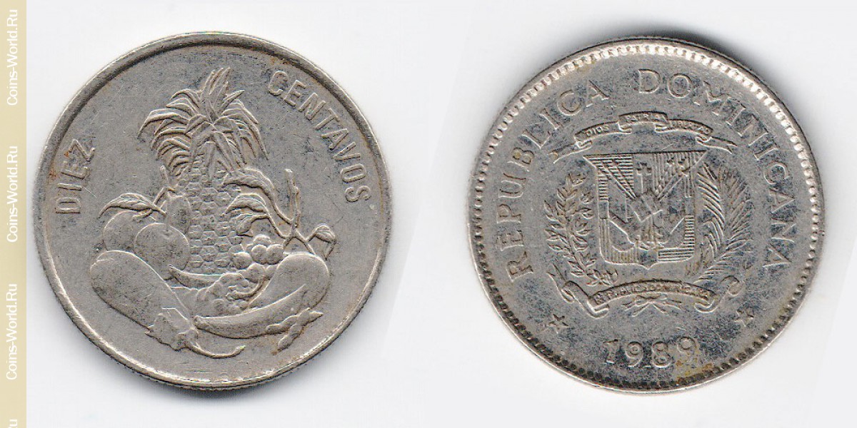 10 centavos 1989 Dominican Republic