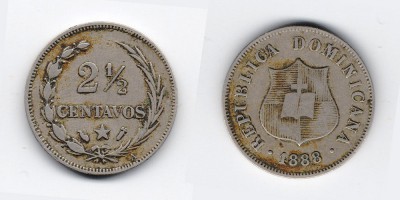 2½ centavos 1888