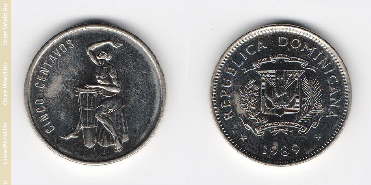 5 centavos 1989 Dominican Republic