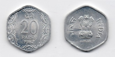 20 paise 1987