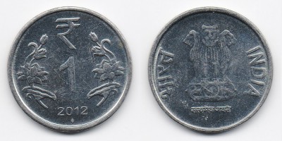 1 рупия 2012 года