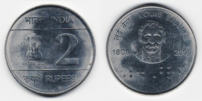 2 rupias 2009