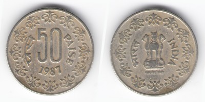 50 paise 1987