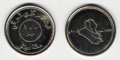 100 динаров 2004 года