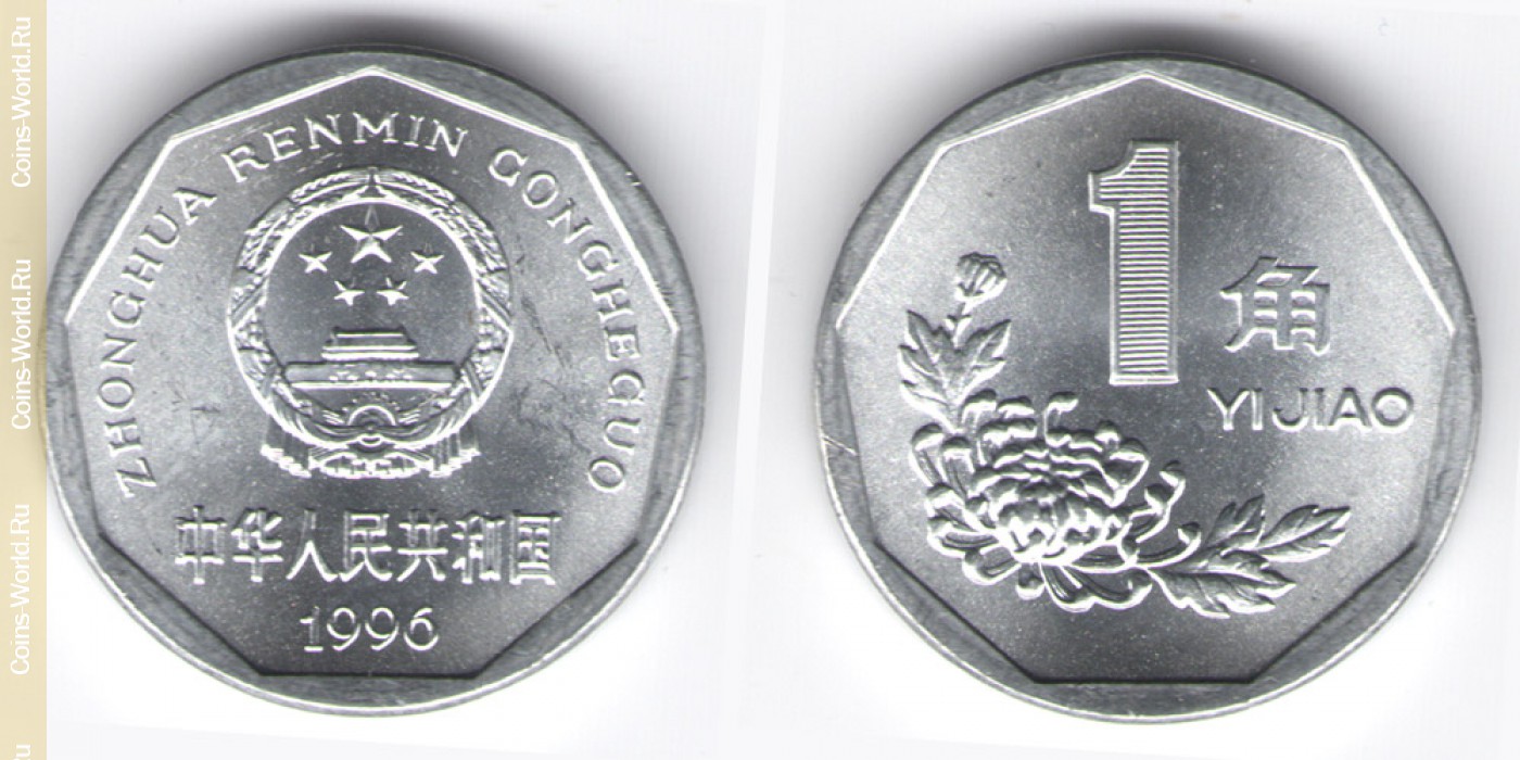 Китайские 5 рублей. Китайские монеты 1996. Китай монета 1 Цзяо 2004. Китайская монета 5 рублей. Монеты 1996 года.