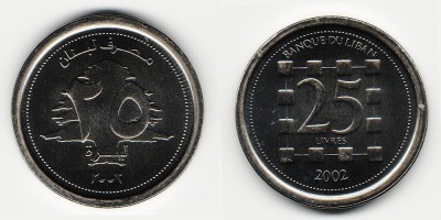 25 ливров 2002 года