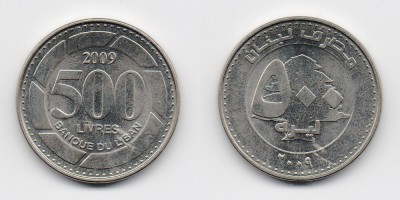 500 ливров 2009 года