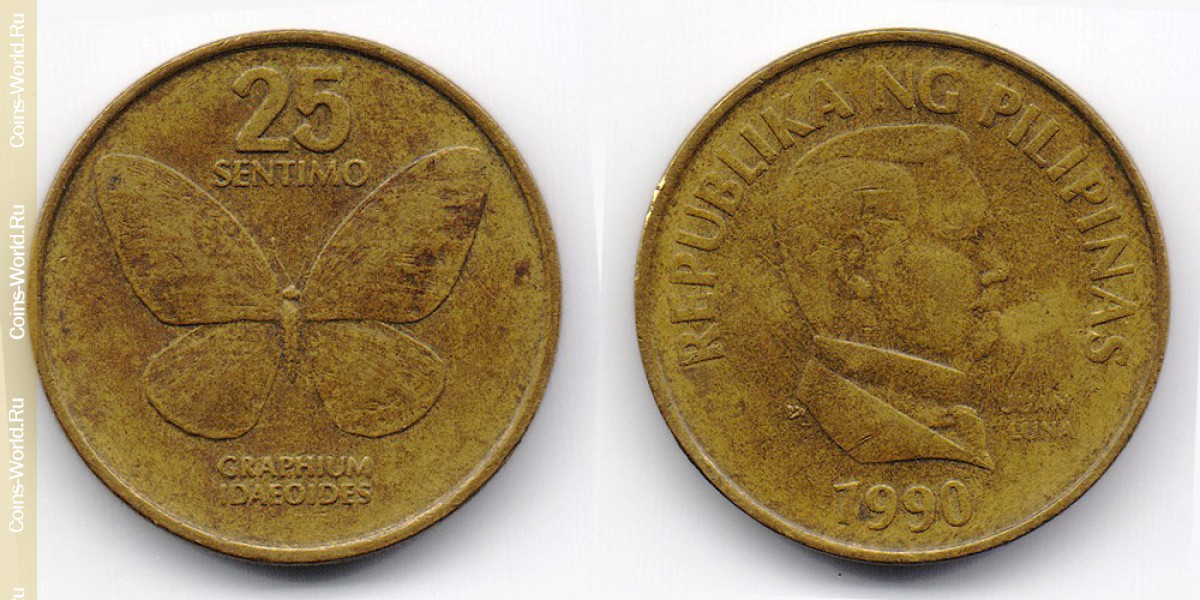 25 cêntimos 1990, Filipinas
