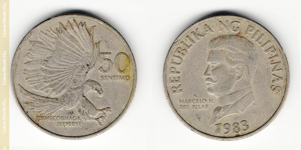 50 cêntimos 1983, Filipinas