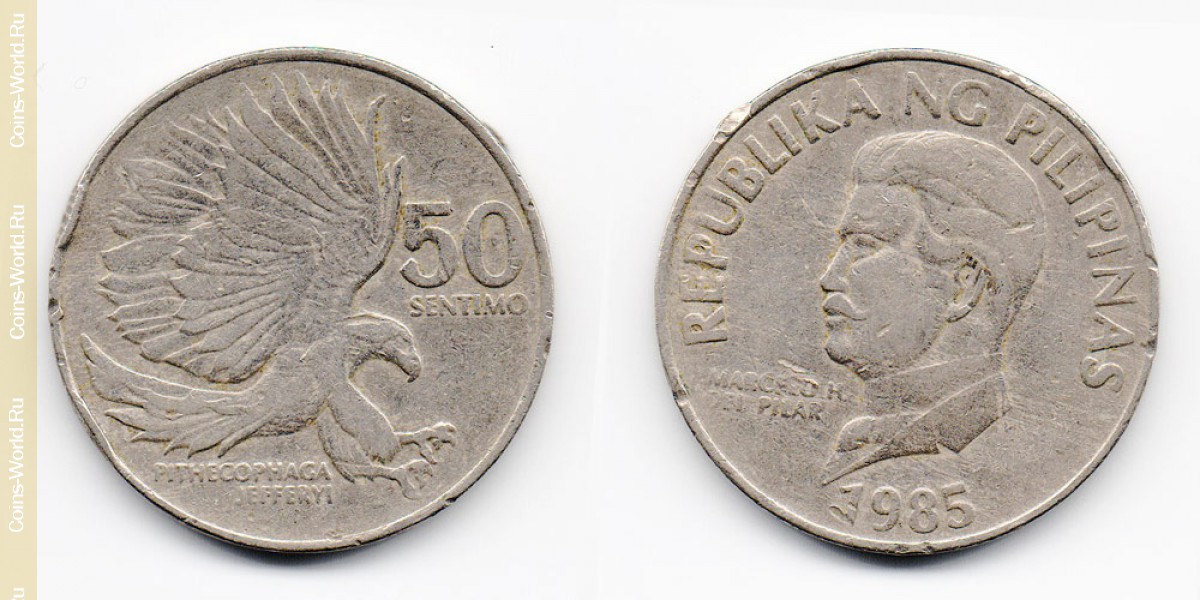 50 cêntimos 1985, Filipinas