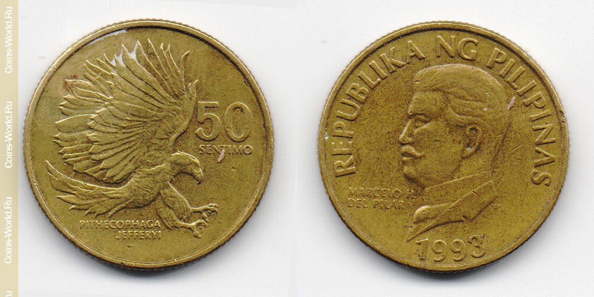 50 céntimos 1993, Filipinas