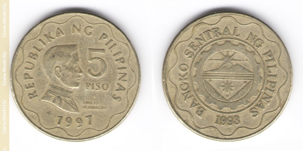 5 pesos 1997 Filipinas