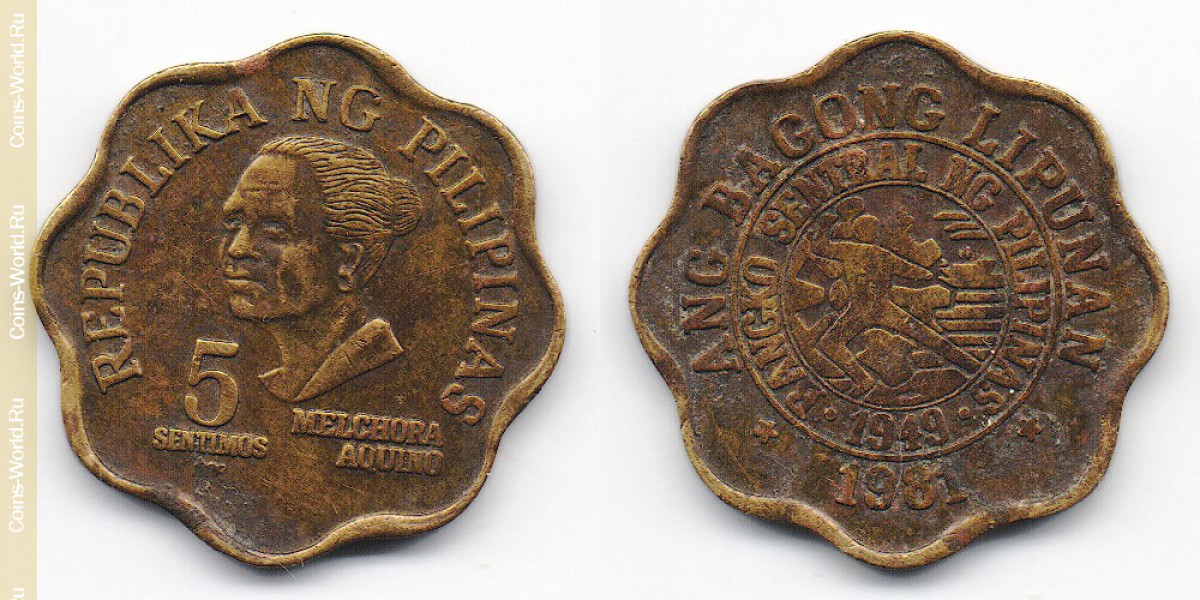 5 cêntimos 1981, Filipinas