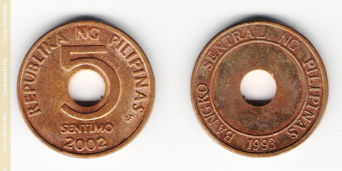 5 cêntimos 2002, Filipinas