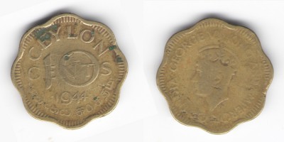 10 центов 1944 года Цейлон