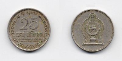 25 центов 1982 года