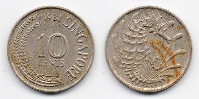 10 центов 1981 года