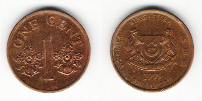 1 цент 1995 года