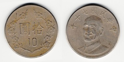 10 долларов 1981 года