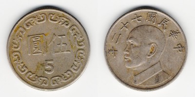 5 долларов 1983 года