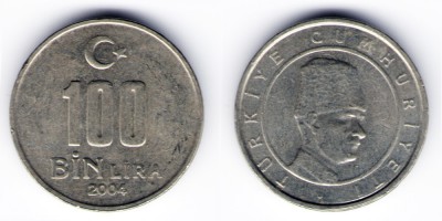 100000 лир 2004 года