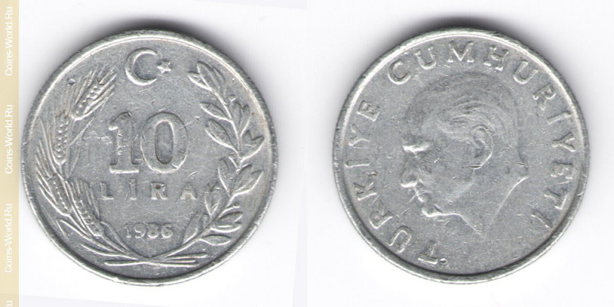 10 lira 1986 Turquia