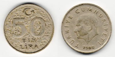 50000 лир 1998 года