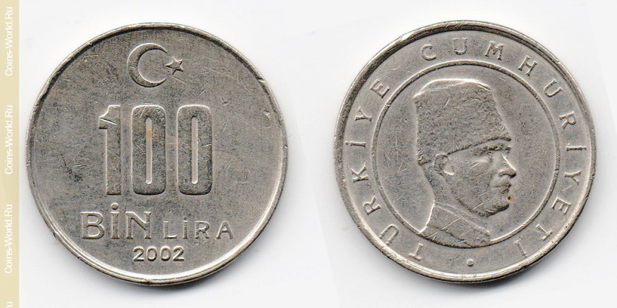 100000 lira 2002 Turkey