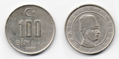 100000 лир 2002 года