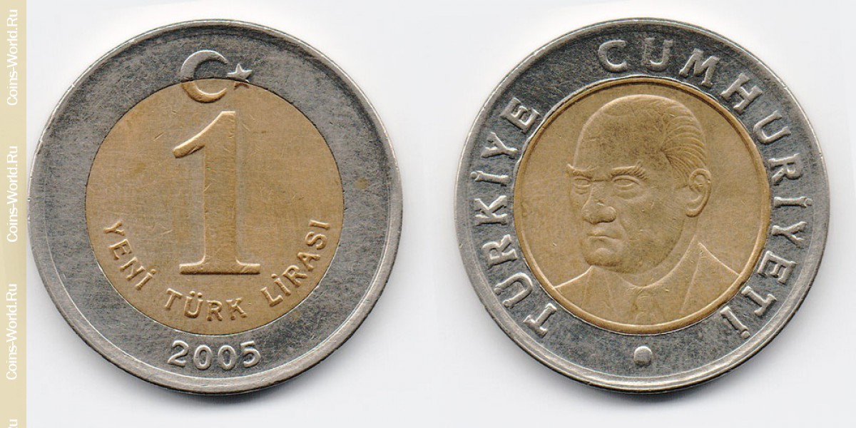 1 lira nova 2005, Turquia