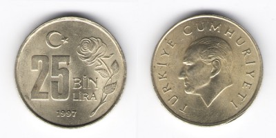 25000 Lira  1997