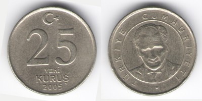 25 nuevos kurus 2005