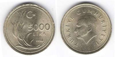 5000 liras 1994