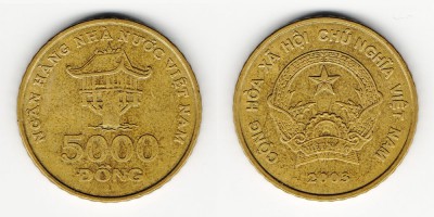 5000 донг 2003 года