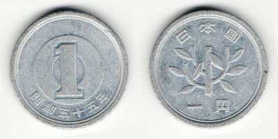 1 йена 1980 года